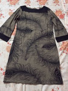 Talbots Feather Print Dress