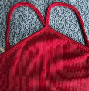 Red Sexy Cropped Tank Top