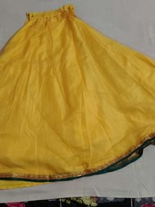 Yellow Embroidered Lehenga Choli Set