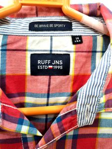 boy's Plaid Button-Up Shirt