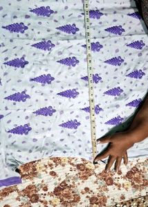 Light Blue Kurta with Purple Embroidery