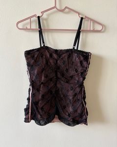 Sheer Ruched Camisole
