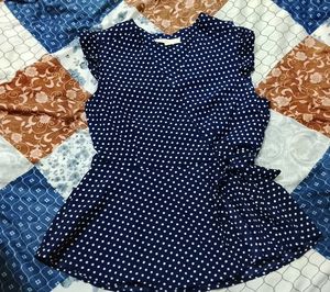 Navy Blue Polka Dot Tunic