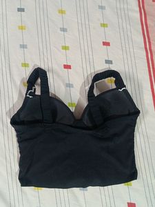 Black Satin Corset Top