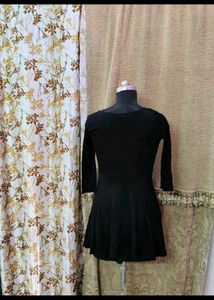 Casual Black Skater Dress