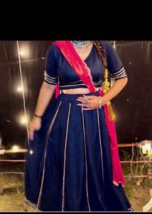 Elegant Navy Blue Lehenga Choli