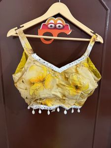 Yellow Organza Festive Lehanga