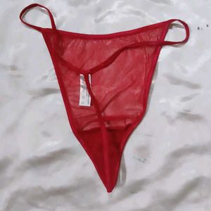 Black Thong Panty with Pink