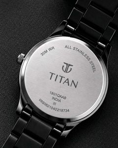 Titan Black Dial Men's Watch