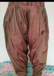 Floral chanderi silk suit
