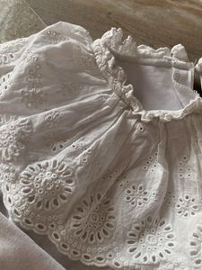 Chic White Broderie Anglaise Blouse