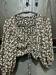 Floral Cinched Top