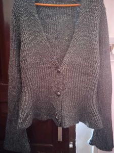 Sparkly Button-Up Cardigan