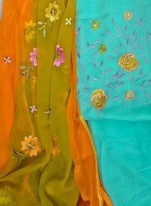 Embroidered Kurta Set - Unstitched