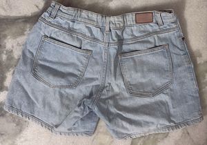 Classic Light Wash Denim Shorts