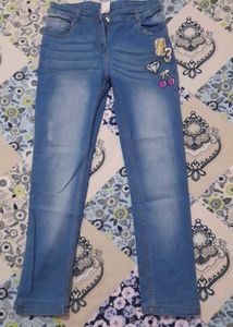 Embroidered Straight Jeans