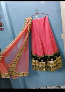 Elegant Black &amp; Gold Embroidered Blouse