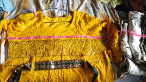 Stunning Yellow Embellished Maxi Gown