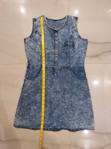 Denim Wash Sleeveless Dress