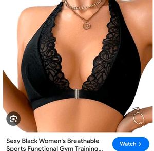 Lace Trim Halter Bralette