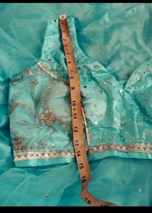 Sky Blue Embroidered Lehenga Choli