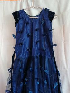 Navy blue butterfly gown