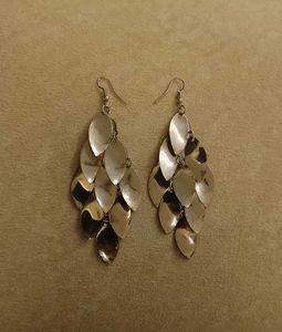 Silver Leaf Dangle Earrings