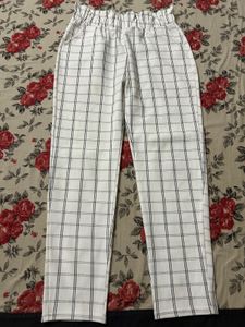 formal Grid white Pants