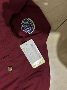 Bramd new Maroon Denim Jacket and Skirt