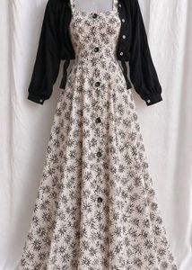 Chic Two-Piece Black and White Dress