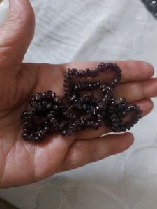 Unique Gemstone Beaded Necklace Maroon