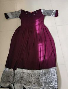 Elegant Maroon Ethnic Gown