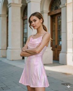 Sparkly Pink Mini Dress