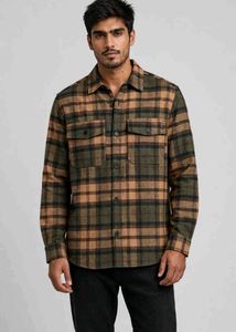 H&M Oversized Plaid Flannel Overshirt