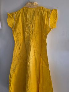 Yellow Embroidered Kurta