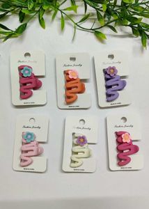 Cute Flower Hair Clips Set of 3