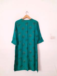 Teal Printed Kurta (Women's)