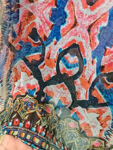 Bohemian Sheer Print Sleeveless Dress