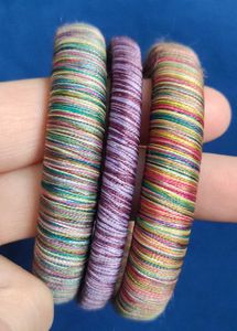 Multicolour Set Of 3 🌈 🌈 🌈 silk thread bangles