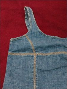 Dirty Wash Denim Corset looking Top