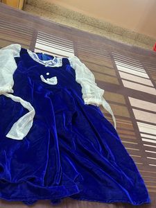A Navy Blue Coloured Designer Short Frock✨