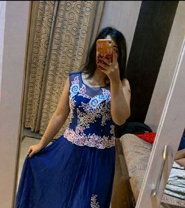 No discount ❌ Stunning Blue Embroidered Ethnic Gow