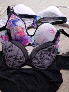combo Of Four Imported Fabric Bra N Panty