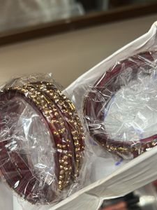 Elegant Set of Maroon Bangles