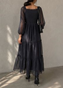 Gothic Smocked Maxi Dress