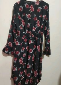 Black Dress Floral Print For Girl Or Woman 34 Bust