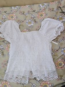 White Polka Dot Kurta Set