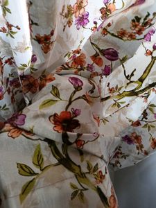 Floral Print Curtains set of 3,freebie with this