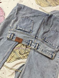 high waisted loose denim straight (can be slight b