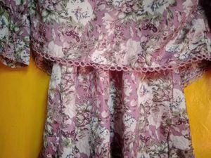 Girls Floral Print Dress with Jacket